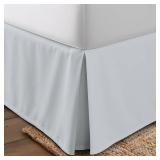 Utopia Bedding Queen Bed Skirt - Soft Quadruple Pleated Ruffle - Easy Fit with 16 Inch Tailored Drop - Hotel Quality, Shrinkage and Fade Resistant Queen, Light Grey