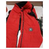 Red Padded Dog Coat with Harness