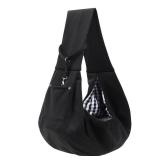 Dog Carrier Sling - Reversible Puppy Carrier Purse with Storage Pocket, Hand-Free Dog Sling Carrier for Carry Small Dogs and Cats, Travel Safety Harness, Dog and Cat Harness(Black)