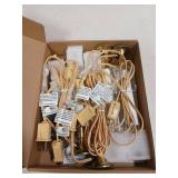 Pallerina Electric Candles for Windows,Plug in Electric Christmas Candles Lamp with Golden Plated Base,C26 Clear Lights Bulb for Christmas Party Decorations Wedding Decor Table,4 Pack