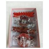 Mesovor 4 pack Acrylic Hair Clips Claws, Nonslip 4.1" Large Hair Grip Hairclips for Thin and Thick | French Banana Barrettes Hair Strong Hold Hair Jaw Clamps (Red, Cherry Red)