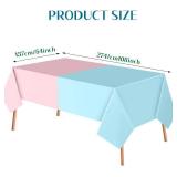 Peryiter Plastic Pink and Blue Tablecloths Party Supplies Disposable Gender Reveal Tablecloth Waterproof for Boy or Girl Baby Shower Birthday Party Decorations, 54 x 108 Inches
