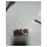 Brown Leather Key Fob with Brass Hardware