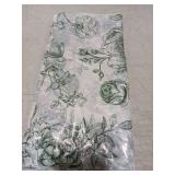 Buryeah 4 Pcs Sage Green Floral Tablecloth Rectangle Disposable Plastic Table Cloth Flower Table Cover for Summer Picnic Wedding Birthday Baby Shower Party Favors, 54 x 108 Inch