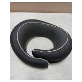 Optixion Travel Neck Pillow for Airplanes, Premium Memory Foam Neck Pillow with Ergonomic 360° Support, Travel Essentials for Plane, Car, Train and Home, Max Black