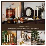 Candlestick Holders 6 PCS Short Metal Taper Candle Holders, KSWING Gold Candle Stick Holders Set, Perfect for Table Centerpiece Mantel Party Wedding Christmas Home Decor, Set of 6