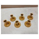 Candlestick Holders 6 PCS Short Metal Taper Candle Holders, KSWING Gold Candle Stick Holders Set, Perfect for Table Centerpiece Mantel Party Wedding Christmas Home Decor, Set of 6