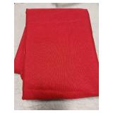 Mebakuk Round Table Cloth Linen Farmhouse Tablecloth Waterproof Anti-Shrink Soft and Wrinkle Resistant Decorative Fabric Table Cover for Kitchen (Dark Red, 60\" Round (4-6 Seats))