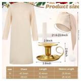 Liitrsh 3 Pcs Christmas Nightshirt Costume Cosplay Christmas Men
