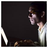 GAMMA RAY OPTICS Blue Light Blocking Glasses Orange Tint 1.25