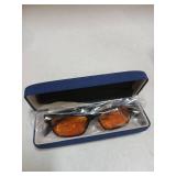 GAMMA RAY OPTICS Blue Light Blocking Glasses Orange Tint 1.25