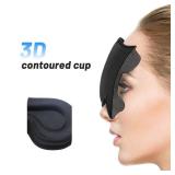 Sleep Eye Mask for Side Sleeper, Lash Extensions 3D Contoured Cup Sleeping Mask for Men Women, Travel Blackout Night Blindfold Eye Shade Cover with Adjustable Strap (Black-Side Sleeper)