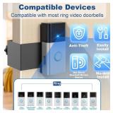 Anti-Theft Video Doorbell Mount Compatible with Ring, No-Drill Ring Camera Bracket Adjustable Easily Install Doorbell Mount for Apartment, Houses, Businesses, Not for Security Door