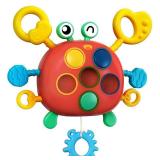 Christmas Stocking Stuffers for Toddlers Airplane Travel Toys for Toddler 1-3 Sensory Montessori Toys for 1+ Year Old Silicone Pull String Road Trip Car Seat Travel Activities Essentials 18+ Months