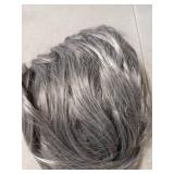 Kaneles Grey Mullet Wigs for Men 80s Retro Cosplay Halloween Costume Wig Funny Rocker Hair Male Wig(Grey)