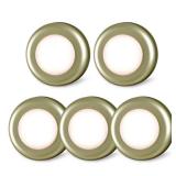 STAR-SPANGLED 4 Pack 2.8 Push Tap Lights, Stick on Touch Puck Lights AAA Battery Operated, LED Sticky Button Lamps for Classroom, Kitchen, Under Cabinet, Closet (Golden, Warm White)