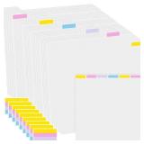 Qilery 36 Pcs Scrapbook Paper Storage with 48/72 Sticky Index Tabs 12 x 12 Paper Storage Organizer Dividers with Tabs for Vinyl Cardstock File Photo