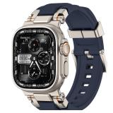 amBand Bands Compatible with Apple Watch Ultra 3/2/1 49mm, M1 Sport Series Rugged Durable Strap with Metal Connector to Match Ultra