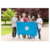 DANF Somalia Flag 3x5 Ft Thick Polyester, Fade Resistant, Brass Grommets, Canvas Header Somali National Flags with 3 X 5 Feet