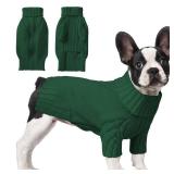 Dog Sweaters for Small Medium Large Dog, Classic Turtleneck Pet Clothes Warm Thermal Doggy Winter Coat, Thick Double Knitting Collar Pullover Cold Weather Puppy Jacket for Indoor & Outdoor Wear