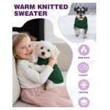 Dog Sweaters for Small Medium Large Dog, Classic Turtleneck Pet Clothes Warm Thermal Doggy Winter Coat, Thick Double Knitting Collar Pullover Cold Weather Puppy Jacket for Indoor & Outdoor Wear