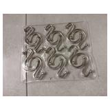 TOPROD Shower Curtain Hooks Rings, Zinc Alloy S Shaped Shower Hooks Rust Proof, Shower Curtain Hangers for Shower Curtain, Kitchen, Wardrobe & Garden, Brushed Nickel, Set of 12