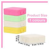 Klyuqoz 4 Pcs Plastic Square Cotton Pad Holder - Multicolor, Solid - Cosmetic Case - Travel & Portable - Suitable for Makeup Remover Cotton Pads & Balls