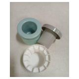 Cylinder Silicone Ice Cube Trays, Mini Ice Cube Modes, Small Ice Maker Cup for Fridge Freezer - Squeeze & Release Cup(2Count, Blue&Gray)