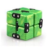 QIYI Little Golden Elephant Upgraded Infinity Cube Fidget Toy,Cool Mini Gadget Best for Stress and Anxiety Relief and Kill Time, Special Designed Texture Artistic and Fashion(Emerald Green)