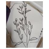 Farmhouse Beige Canvas Wall Art Retro Floral Line Pictures Minimalist Prints 16 x 24in 3pcs