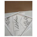 Farmhouse Beige Canvas Wall Art Retro Floral Line Pictures Minimalist Prints 16 x 24in 3pcs