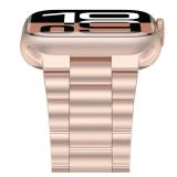 Iiteeology Lightweight Stainless Steel Band Designed for Apple Watch Series 1-11, 42mm, 41mm, 40mm, 38mm, SE2&SE3, Replacement iWatch Bands for Women, Rose Gold