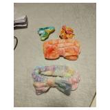 LEOBRO Spa Headband, 6pcs Makeup Headbands and Hair Scrunchies, Bow Skin Care Headband for Washing Face for Teen Girls Women, Easter Basket Valentines Gifts for Girls