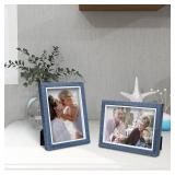 Shampsen Picture Frames 5x7 Navy Blue Picture Frames Set of 2 for Wall and Tabletop Home Decor Gift for Birthday, Anniversary, Mother