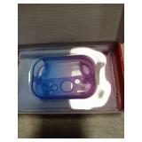 EXtremeRate PlayVital Unique Cover for Nintendo Switch, Protective Case Protector for Switch - Shock-Absorbent Anti-Scratch Dockable Durable Hard Shell Game Accessories, Gradient Translucent Bluebell