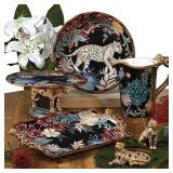 Leopard Exotic Jungle Ceramic 3D Salt and Pepper Shaker Set