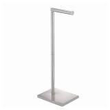 Toilet Paper Holder Stand, Free Standing Toilet Paper Holder with 4 Rolls for Bathroom, Weighted Base Toilet Paper Stand, Chrome