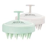 HEETA Scalp Massager Hair Growth 2-Pack, Silicone Scalp Scrubber Shampoo Brush for Exfoliation Dandruff Removal Head Massage Stress Relax, Wet & Dry Use for Women Men Hair Care, Wheat Straw Material