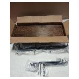 Dahey Mug Holder Wall Mounted Mug Rack with Hooks, Set of 2, Storage Rustic Floating Shelf Coffee Bar Accessories Wood Coffee Cup Hanger for Organizing Cooking Utensil Home Kitchen Decor, Brown