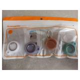 Inesore 4 Pack Holder Compatible with Airtag, Waterproof Protective Case with Keychain, Anti-Scratch Holder for Air Tag for GPS Item Finder Tracker, Luggage, Pet, Key Ring, Multi-Coloured