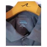 APPEARS NEW - Edwards & Extreme Performance Polo Shirt Set, Red & Grey. (Size Large) 2 Pack