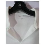 APPEARS NEW - Sport-Tek and Edwards Ladies Polo Shirts, White & Red (Size Small) 2 Pack