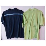 APPEARS NEW - Port Authority and Outer Banks Polo Shirts, Navy & Lime Green. (Size 3XL) 2 Pack