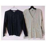 APPEARS NEW - Edwards Basic Button-Up Cardigans, Black and Gray. (Size XS) 2 Pack