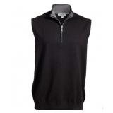 APPEARS NEW - Edwards Andrew Rohan Black Quarter-Zip Vest,  Size Large