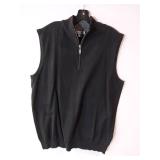 APPEARS NEW - Edwards Andrew Rohan Black Quarter-Zip Vest,  Size Large