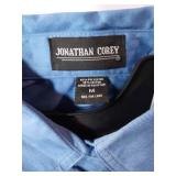 APPEARS NEW - Lady Edwards & Jonathan Corey Ladies Button Down Shirts, Blue & Khaki (Size Medium) 2 Pack