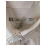 APPEARS NEW - LindenGrey & Fashion Seal Ladies Button-Down Shirts, Blue & White (Size Medium) 2 Pack