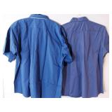 APPEARS NEW - Lady Edwards & Port Authority Blue Button-Down Work Shirts (Size Large) 2 Pack