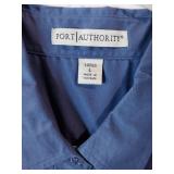 APPEARS NEW - Lady Edwards & Port Authority Blue Button-Down Work Shirts (Size Large) 2 Pack